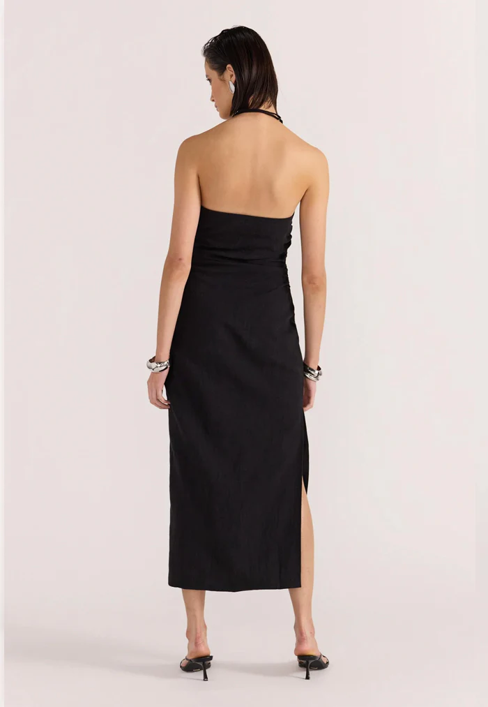 Halter neck midi dress