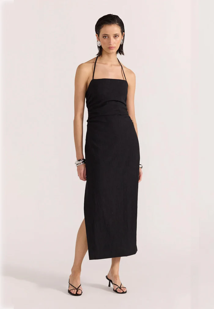Halter neck midi dress